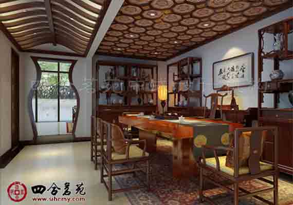 四合茗苑中式设计机构拥有丰富中式装修风格设计经验,为茶楼,别墅,酒店,餐厅,会所等提供中式装修,中式风格设计.拥有顶尖设计团队,专注于中式风格装修设计的专业机构。