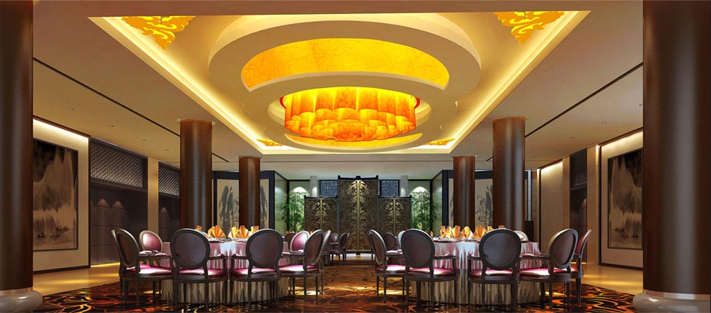 酒店以创新的中式设计理念，打造出中规中矩的高品质就餐环境。