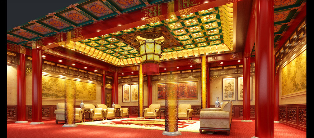 酒店围绕中式设计理念，以别致动人的软装配饰，打造出富丽堂皇的酒店空间。