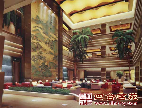 壁画装饰,茶楼装饰,茶楼装修,中式装饰